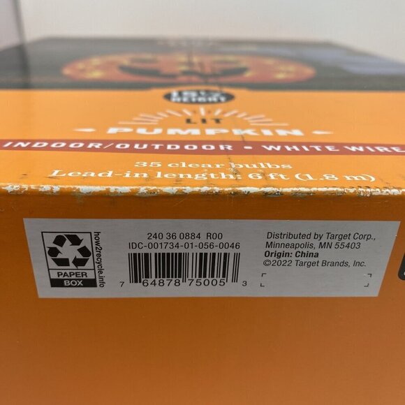 Target Light Up 15.5" Pumpkin Halloween Novelty Sculpture Hyde & EEK! Boutique - Picture 5 of 6